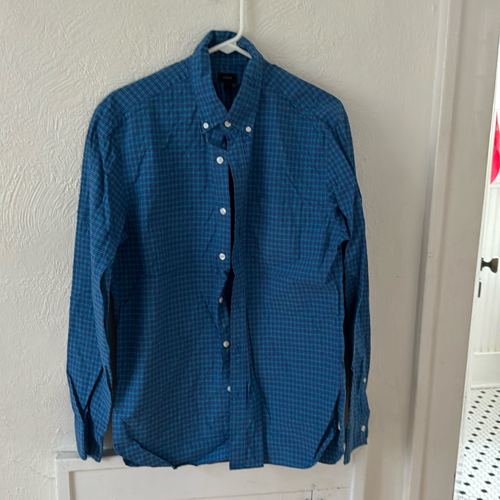 J.Crew men’s button-down, size medium, great small plaid